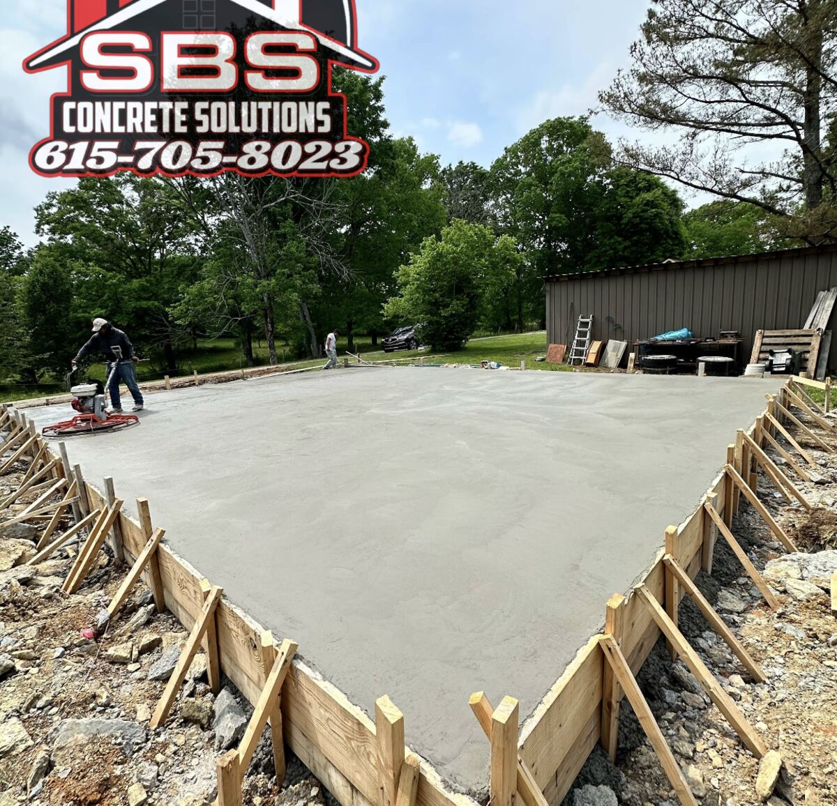 New concrete foundation slab Columbia TN